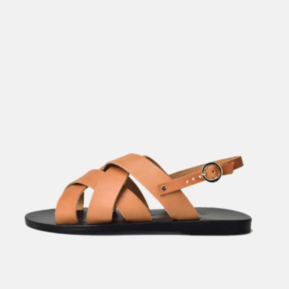 KYMA Oinousses Sandal - Black/Tan